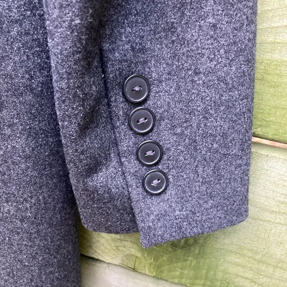 JUDITH & CHARLES grey long wool coat, size 2 - Picture 6 of 7